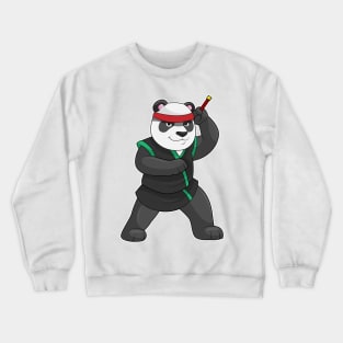 Panda as Ninja in Costume Crewneck Sweatshirt